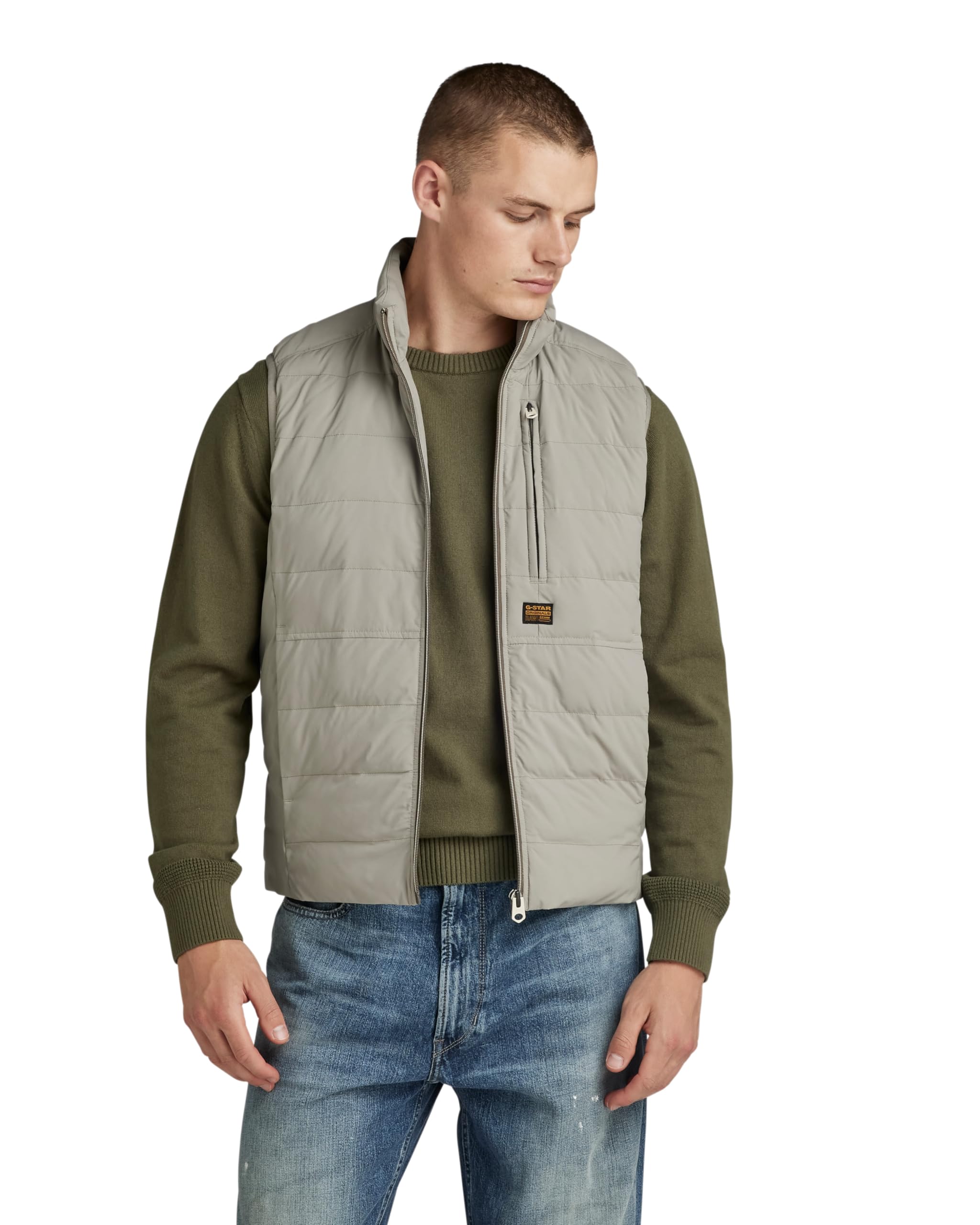 G-STAR RAW Herren Foundation Liner Weste, Grau (elephant skin D24277-D518-G106), L