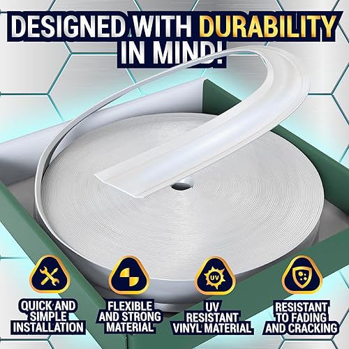 Miniatura 8 de LATCH.IT Inserto de moldura para RV de 1 pulgada (blanco)  Exterior de moldura de RV de 100 pies  Moldeo de esquina de vinilo resistente a los rayos