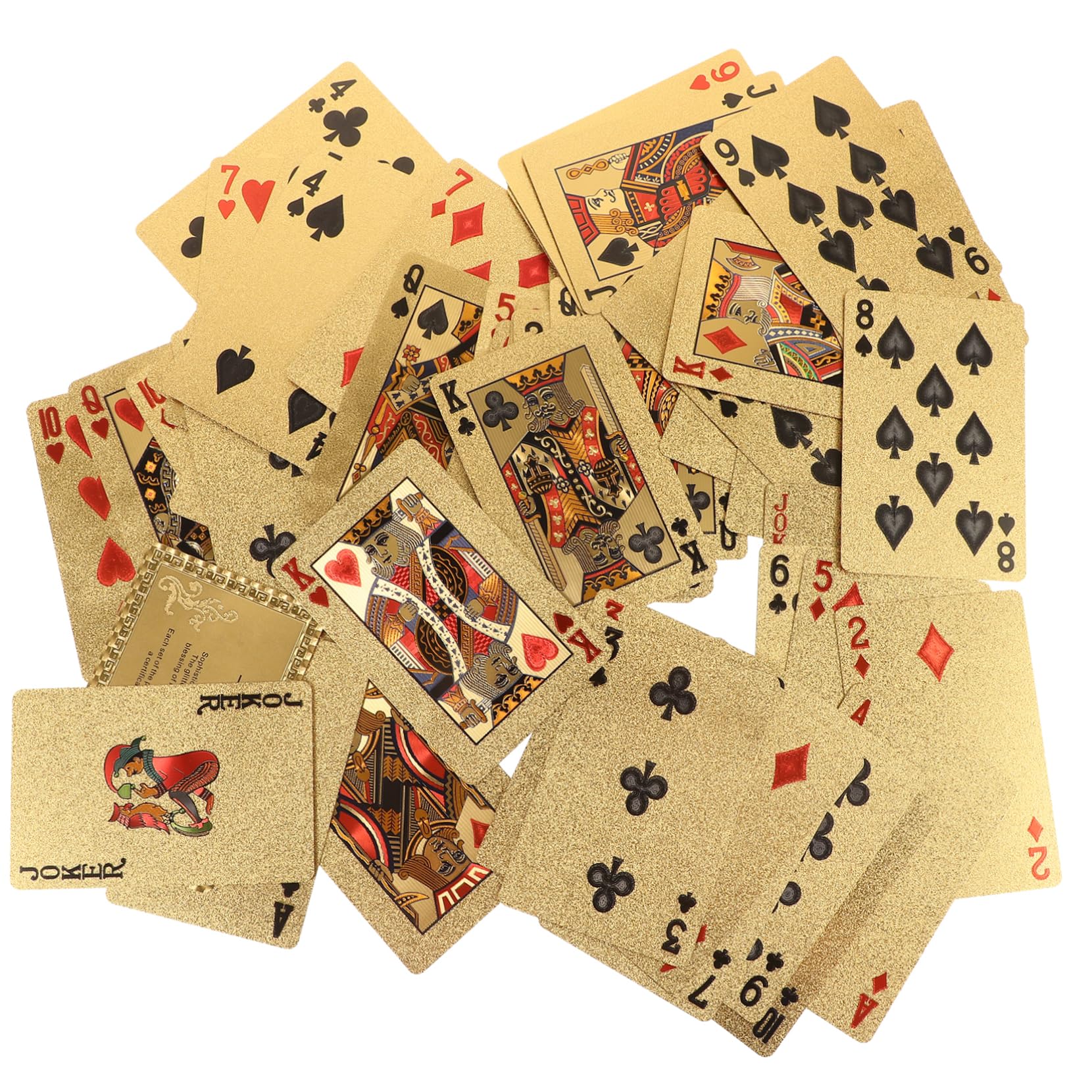 ibasenice 4confezioni Carte Da Poker Placcate Oro Resistenti All Di Giochi Per Feste e Intrattenimento Per Tavoli Da Poker e Attività Sociali