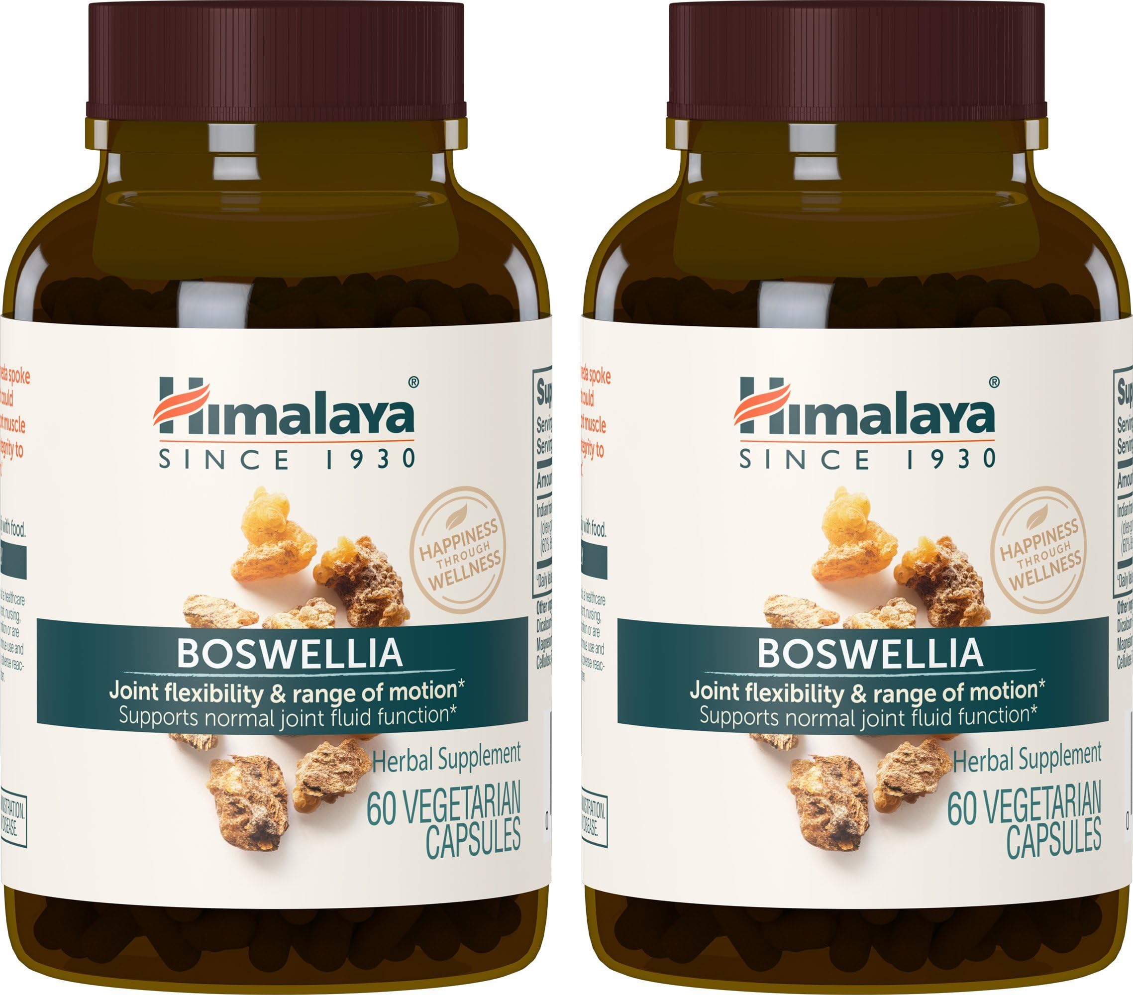 Himalaya Pure Herbs Boswellia, Joint Support, 60 Caplets, (Pack of 2)