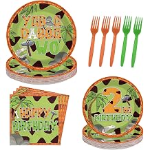 96 Pcs Yabba Dabba Two Party Decorations, Serves 24