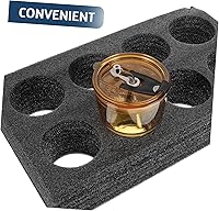 Vista 5 de Paquete de 2 portadores de bebidas para 8 tazas, bandeja de café reutilizable para bebidas calientes o frías, soporte para tazas de café