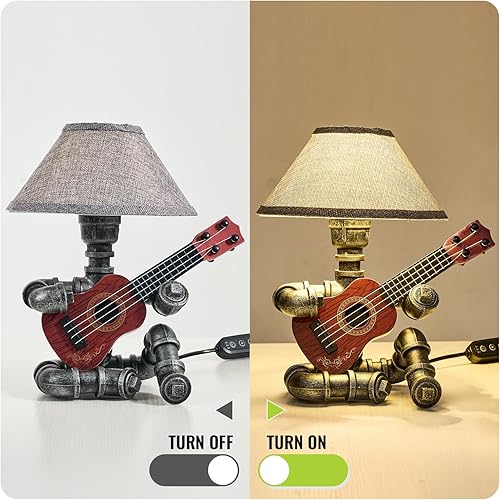 Miniatura 2 de Lámpara de mesa de guitarra musical, decoración artística, artículos de guitarra, regalos geniales para amantes de la música, reproductores de