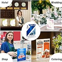 Vista 7 de Soporte de letrero acrílico de 8.5 x 11 pulgadas, soporte vertical en forma de T, soporte de escritorio transparente de doble cara, soporte