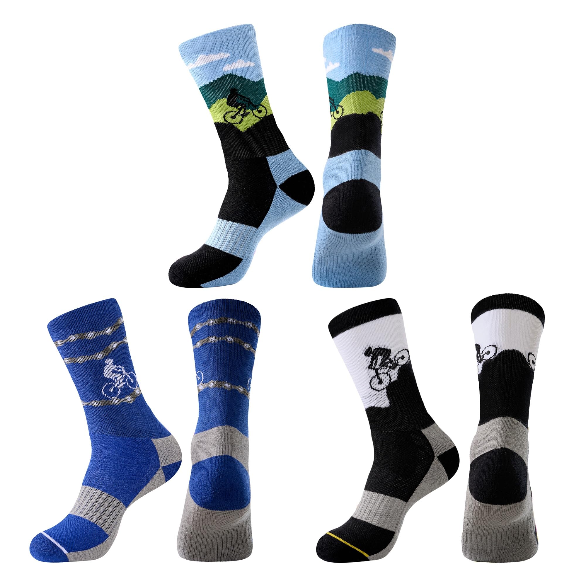 Jeasona Athletic Socks Men Running Cycling Gifts for Runners Riders Sports Gear Accessories