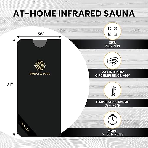 Miniatura 7 de Sweat &amp; Soul Manta de sauna infrarroja con relajación portátil, pérdida de peso, recuperación muscular y alivio del dolor