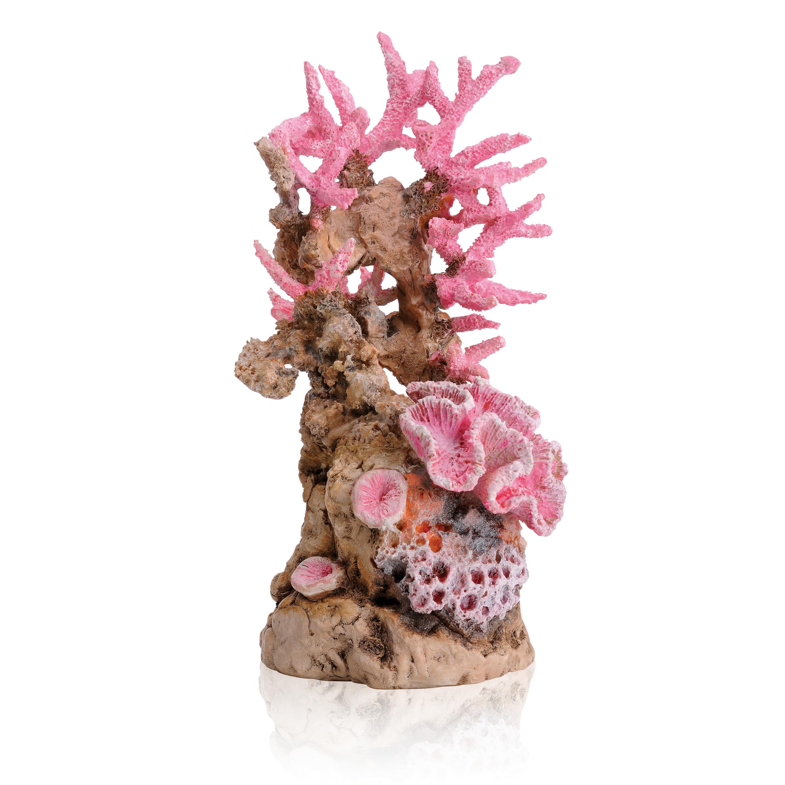 Fish Tank Decorations, Coral Reef Aquarium Ornament (Pink Colour), Beautifully Detailed Artificial Fish Tank Accessories To Add Colour, Natural-Looking Aquarium Decor For Scenic Background