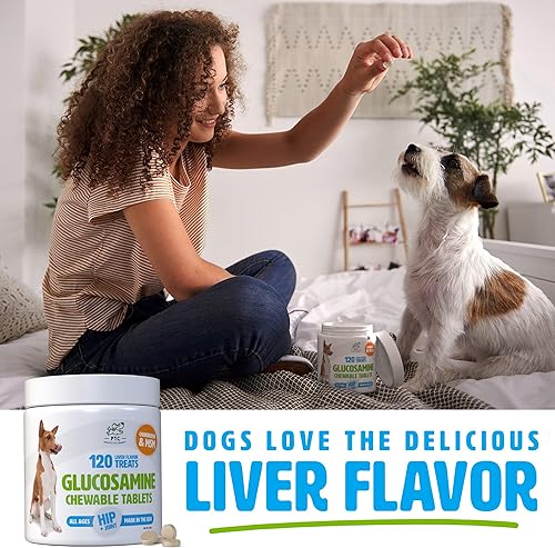 Miniatura 3 de PTC PROFITS TO CHARITY Glucosamina para perros con condroitina y MSM - Suplemento de cadera y articulaciones para apoyo de movilidad del perro y