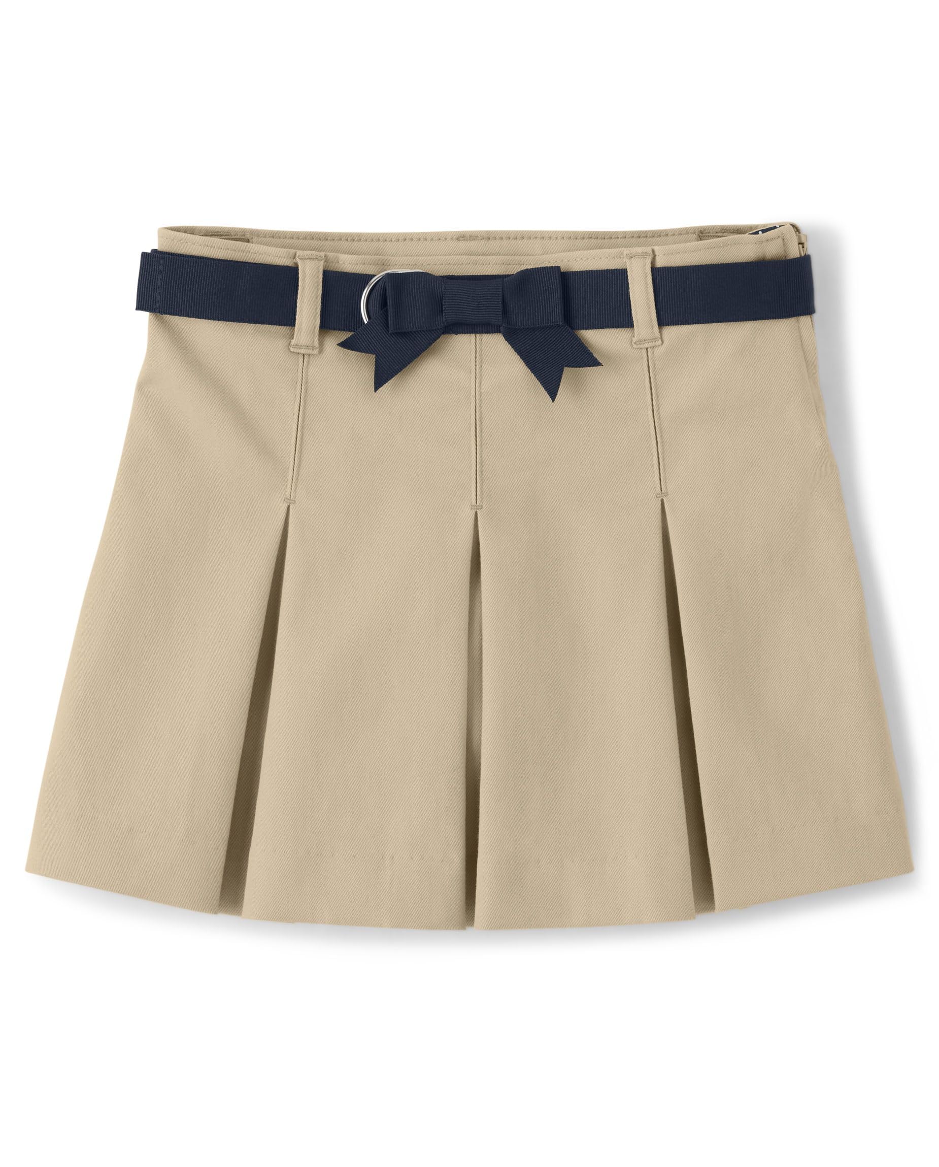 Gymboree Girls' and Toddler Twill Pleated Belted Skort