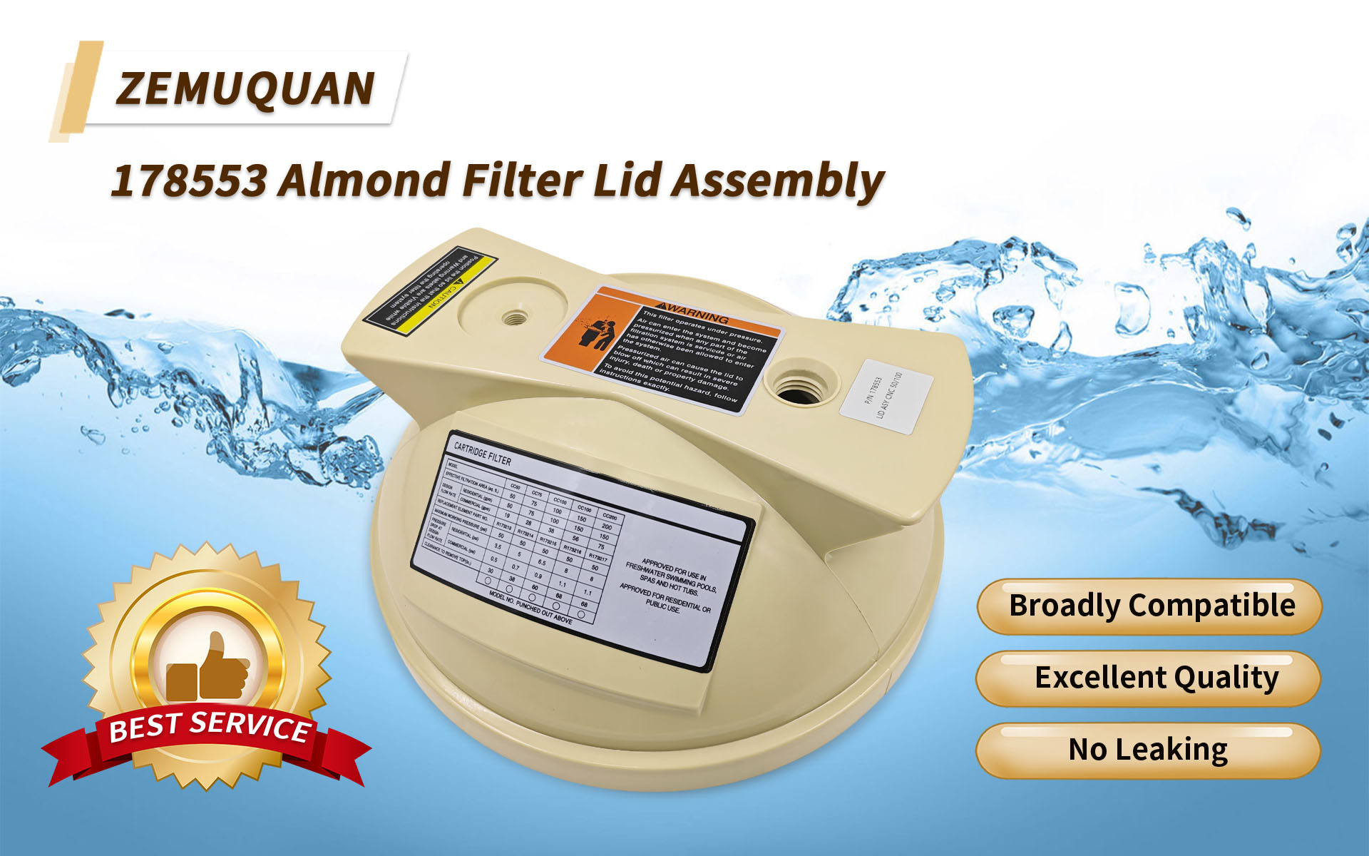 Amazon.com : Zemuquan 𝑼𝒑𝒈𝒓𝒂𝒅𝒆 178553 Almond Lid Assembly