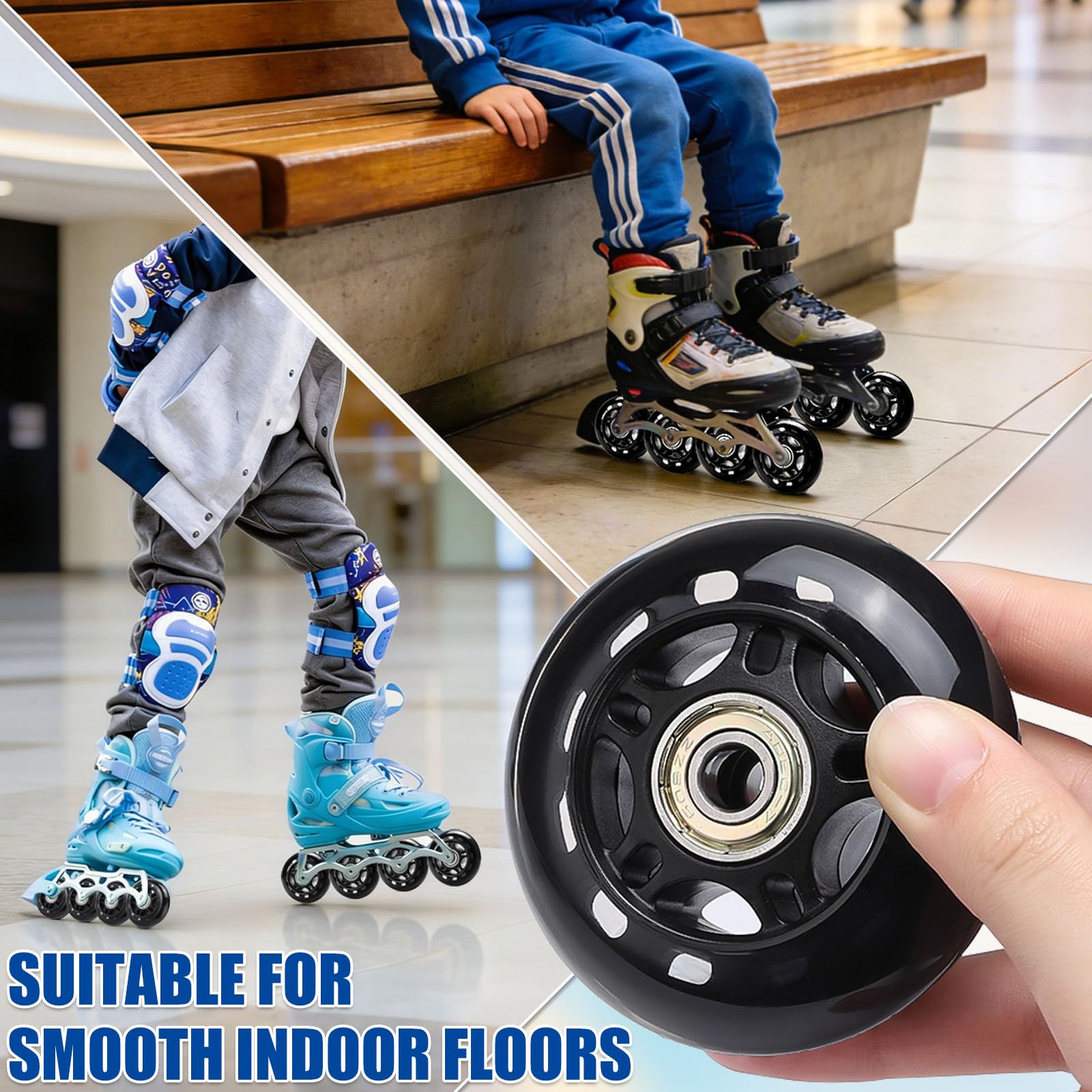 Amazon.co.jp: TOBWOLF インラインスケートホイール、8パック 64MM 82A