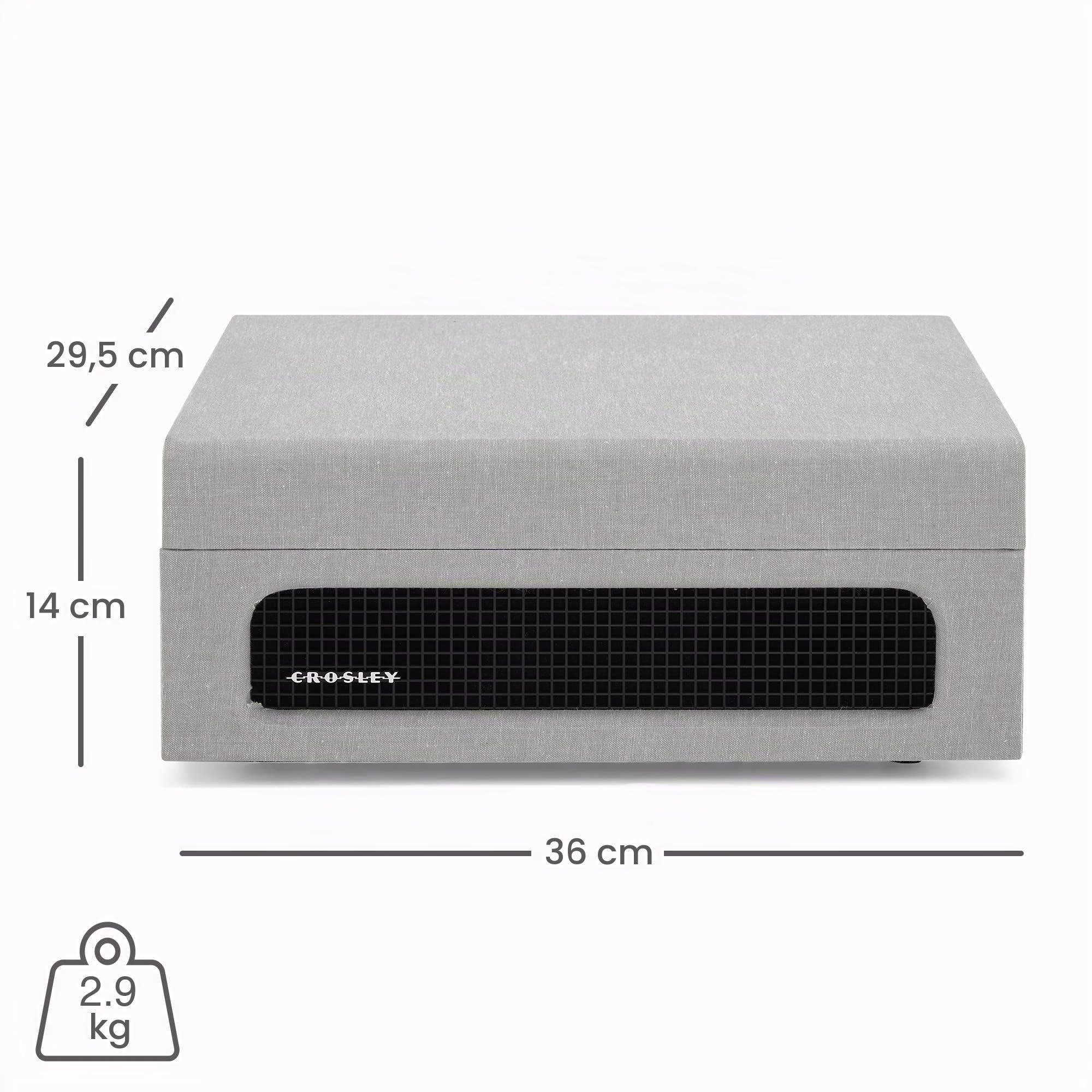 Crosley Voyager (Cr8017a-Gy4 Grigio)(3 Velocita',Wireless,Ricevitore Bluetooth)