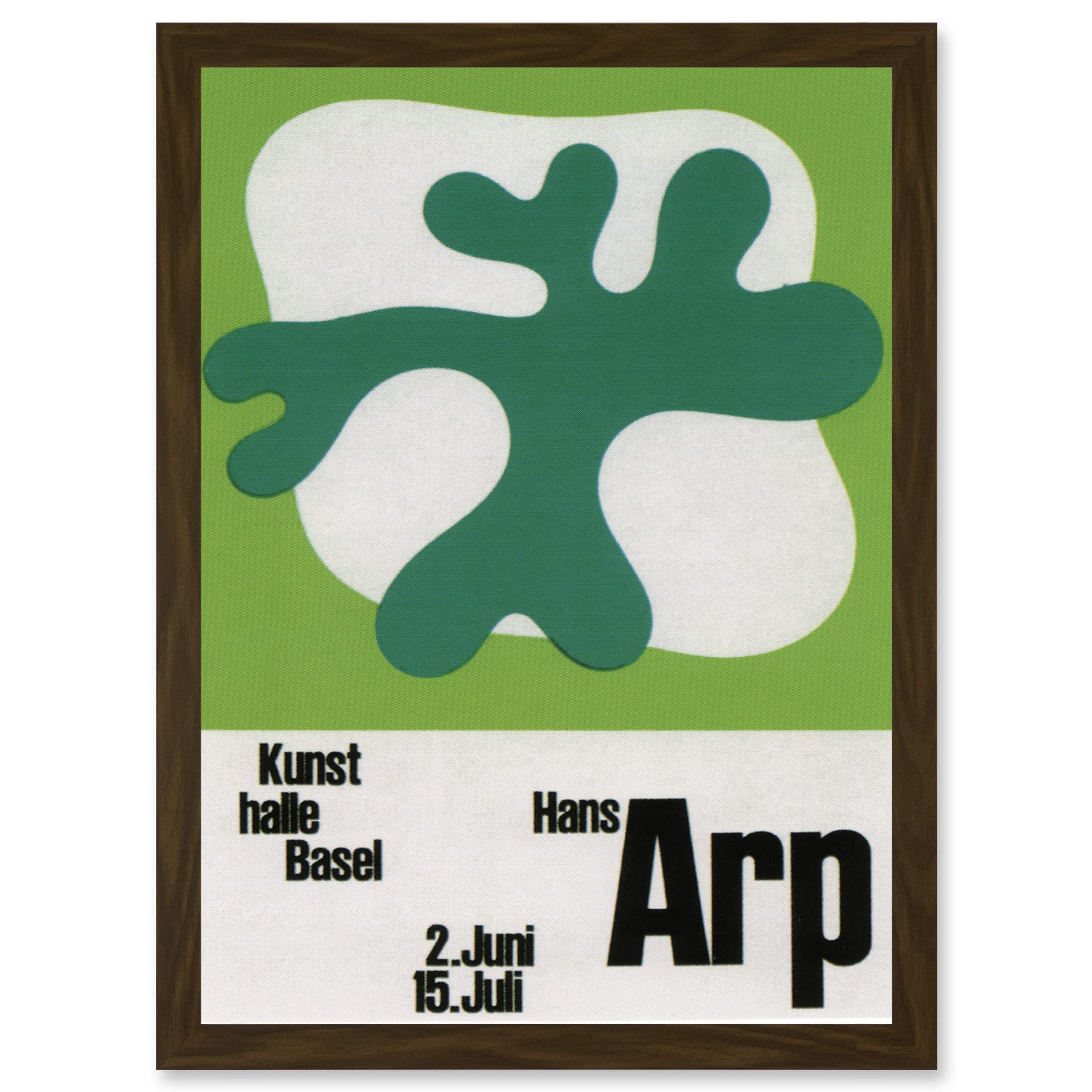Wee Blue Coo Advert Exhibition Kunsthalle Switzerland Cultural Hans Arp Dada Surrealism Artwork Framed Wall Art Print A4