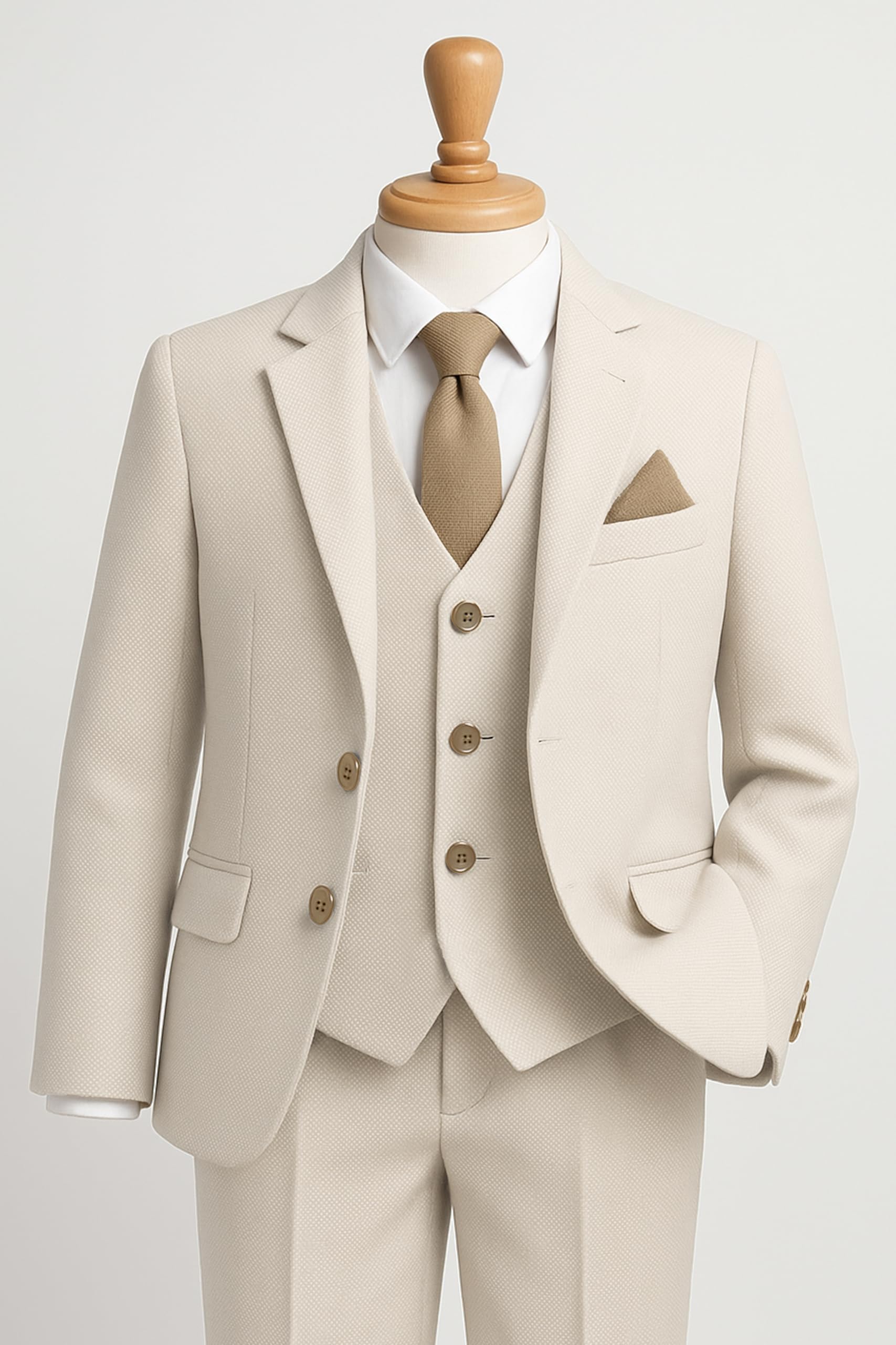 Completo da Uomo 7 Pezzi con Motivo a Fantasia – Abito da Cerimonia Slim Fit per Occasioni Speciali