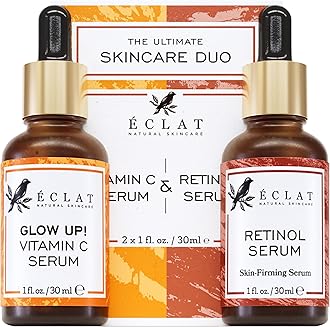 Face Serum Set – Vitamin C & Retinol Serum for Face - Anti Wrinkle, Dark Spots, Hydrating Facial Routine – 2 Pack Anti Aging Skin Care Set