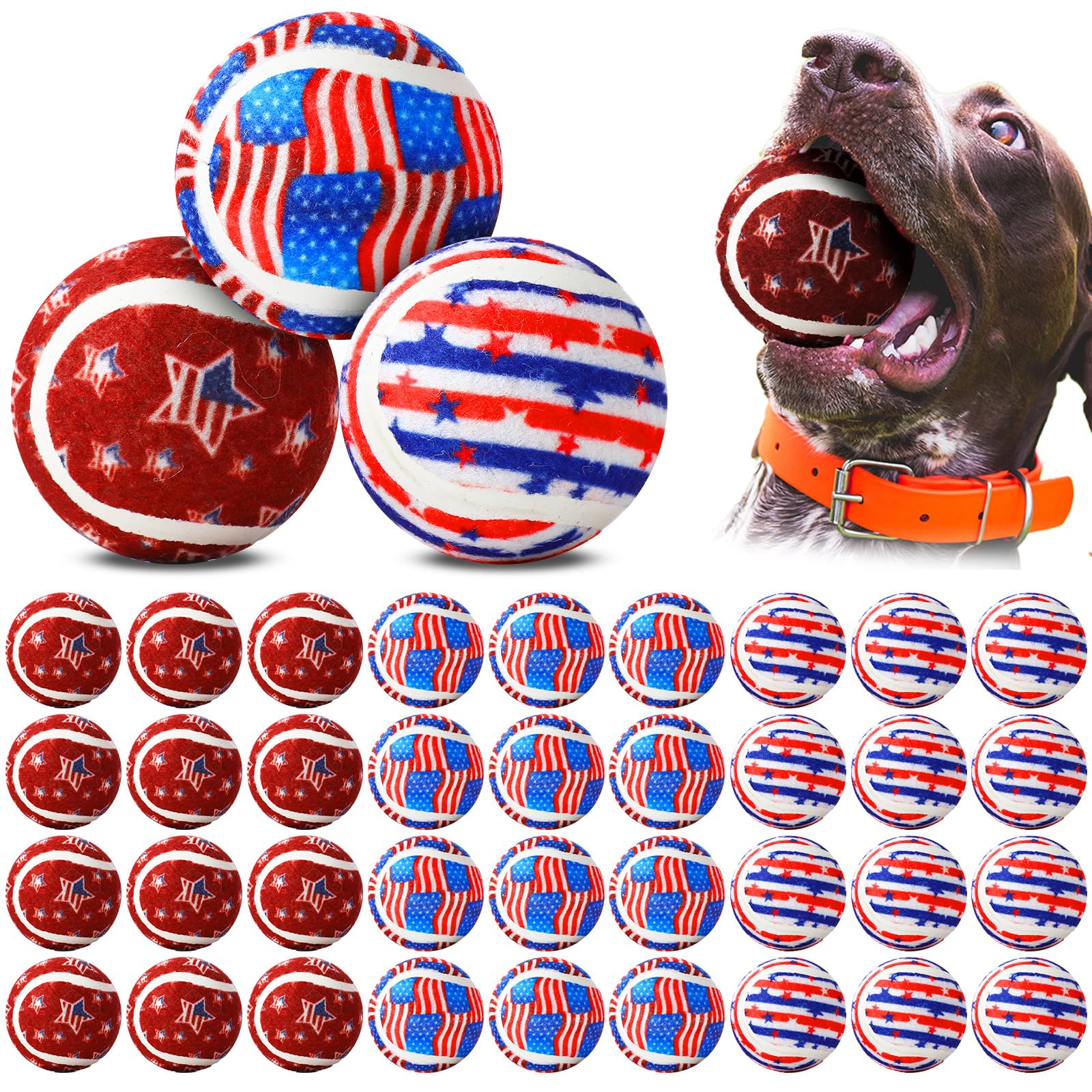 Libima 36 Pcs Dog Tennis Balls 2 5 Inches Toy Ball for Small Medium Large Dogs Durable Teething