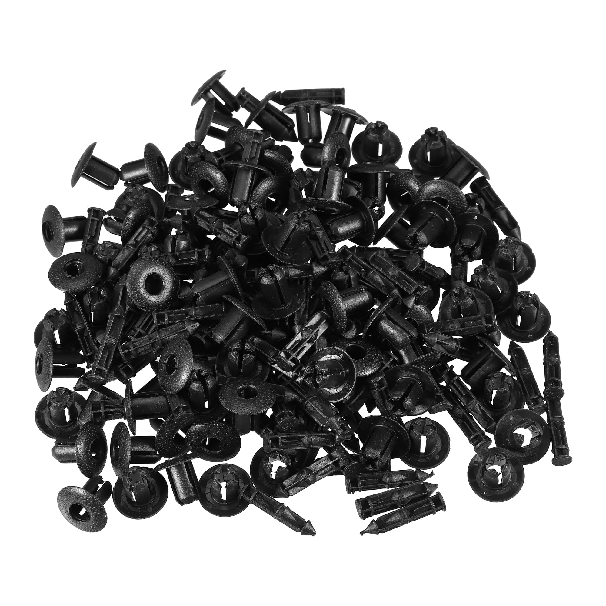 Motoforti Front Bumper Grille Radiator Air Deflector Support Clip, for Volvo S60 2001-2018, Plastic, No.3533394/9046707076C0, Black, 100 Pcs