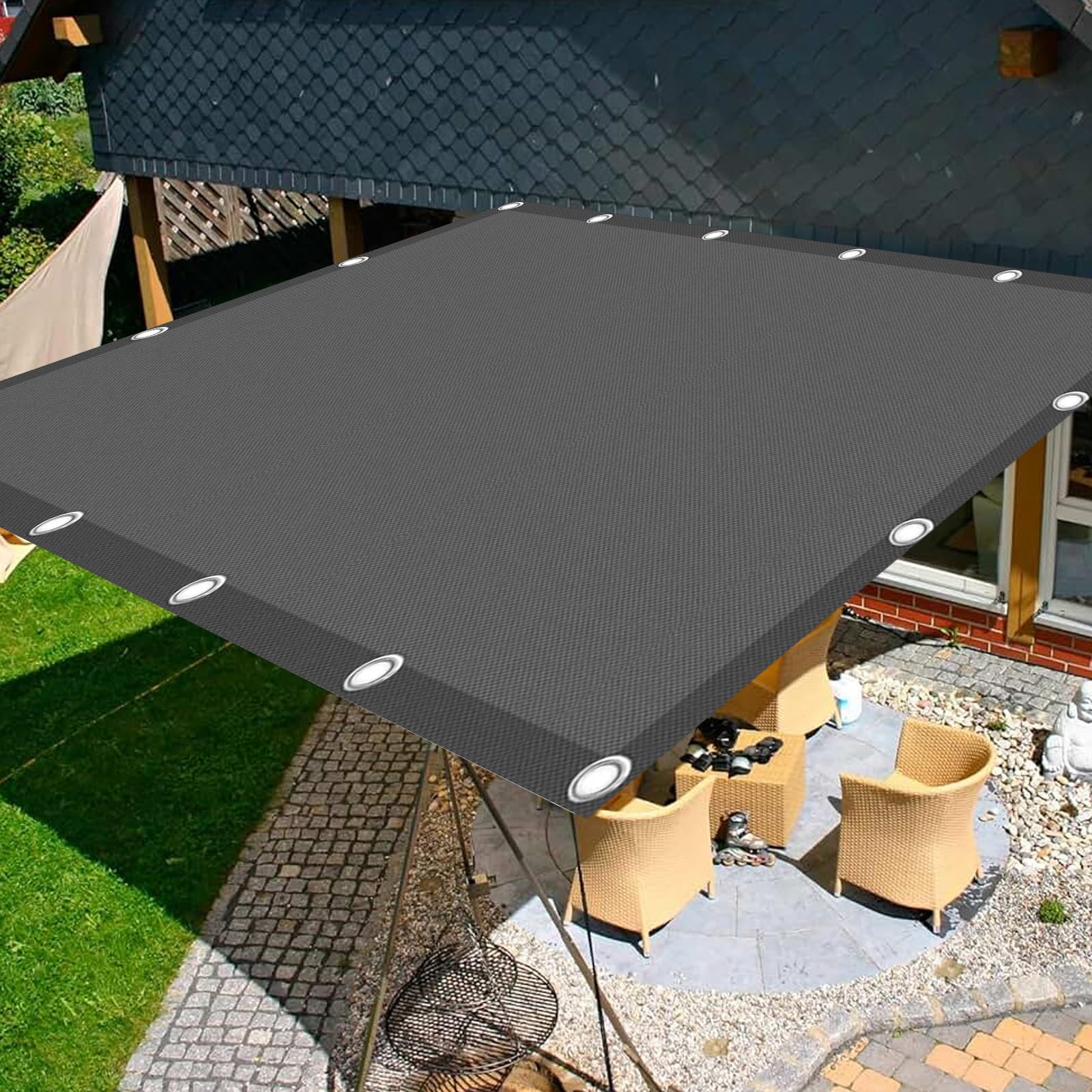 Impermeable Toldo Vela de Sombra,Toldo Vela de Sombra Rectangular 2x3m,Toldos Vela Impermeable Rectangular,para Exteriores,Pergola,Jardín,Terrazas,Piscina