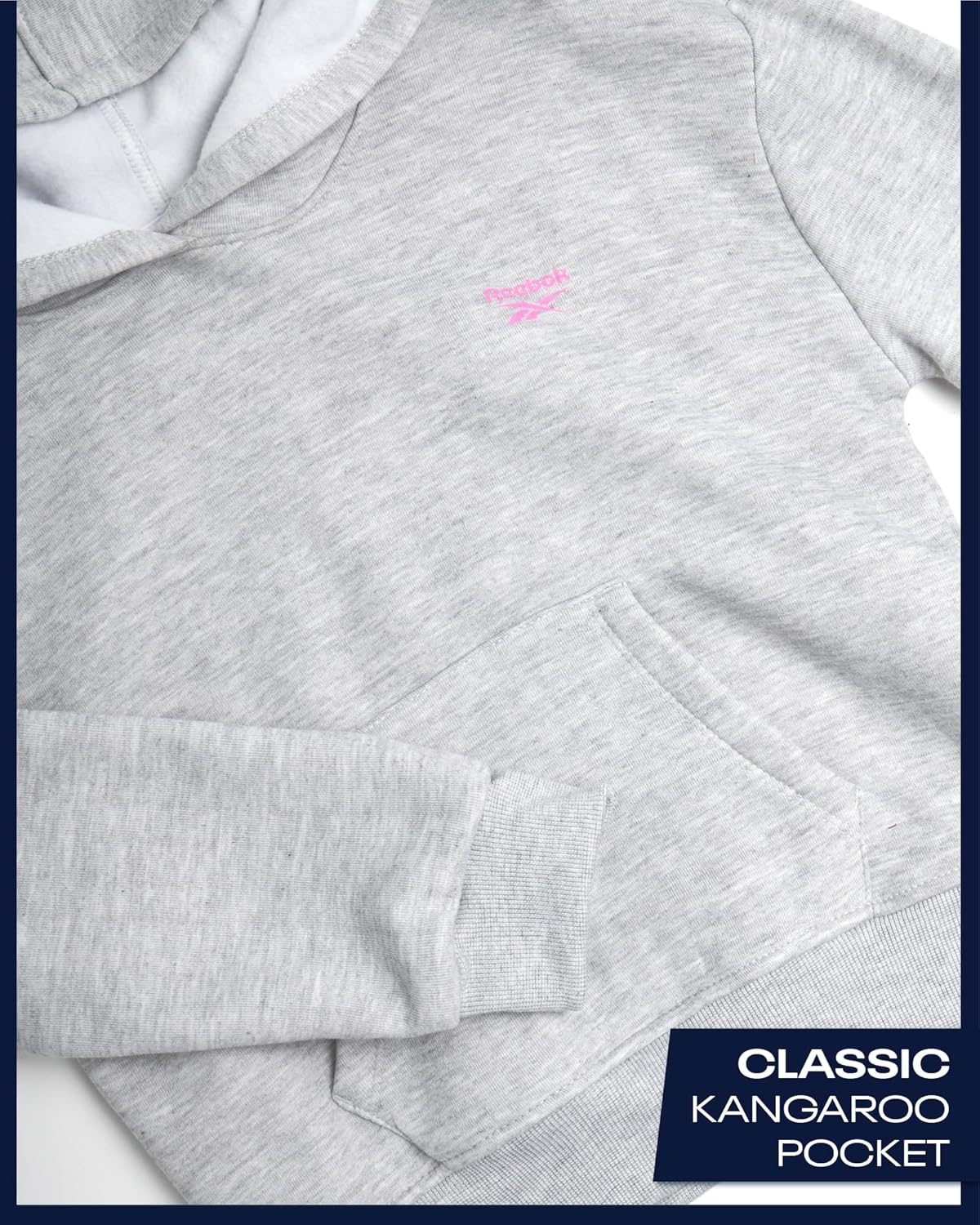 Reebok Girls Jogger Set - 2 Piece Matching Sweat Set with Pullover Hoodies and Athletic Joggers for Girls - Image 4