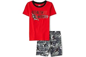 Boys Super Soft Crew Neck Short Sleeve Button Down T-Shirt and Drawstring...