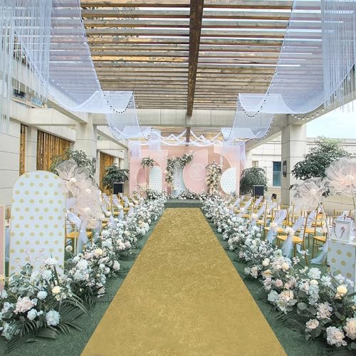 Miniatura 3 de Camino de pasillo para boda, terciopelo champán, camino de pasillo de 2 x 15 pies, accesorios de boda, corredor rústico, alfombra de pasillo al aire