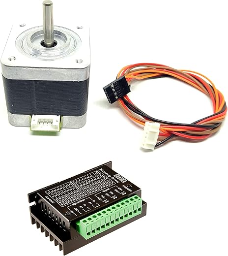 INVENTO 1Pcs Nema 17 Stepper Motor 4 Kg-cm + TB6600 stepper motor driver 32 segments 4A 42V DC for 3D Printer CNC Router machine Engraving Drilling…