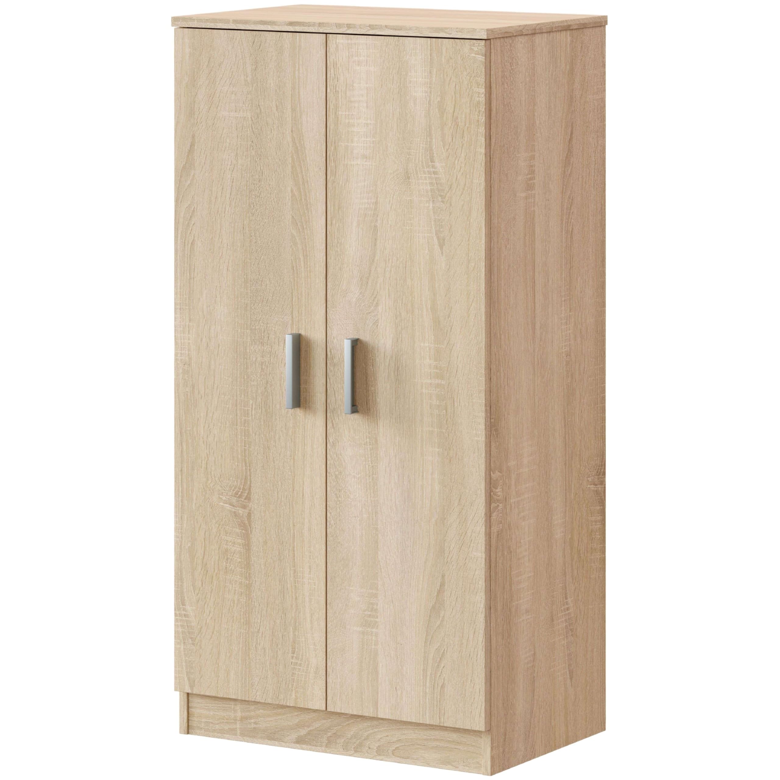 Habitdesign Zapatero Armario Basic, Mueble Auxiliar Acabado en Color Roble Canadian, Medidas: 108 x 55 x 36 cm