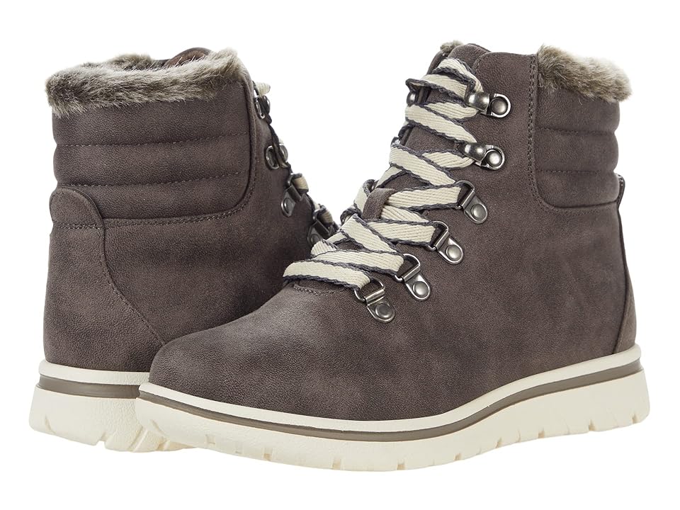 Cliffs by White Mountain Hallett (Grey/Fabric/Fur) Women's Shoes INTERNATIONAL SHIPPING