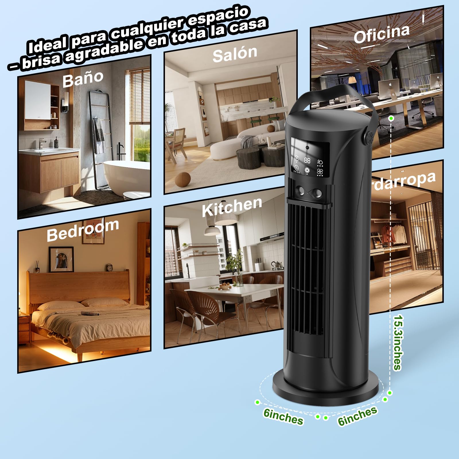 Mobile Klimaanlage – Mini Klimaanlage mit Kühl- und Befeuchtungsfunktion, Wassernebel-Technologie, 4 einstellbare Timer-Stufen, 120° schwenkbarer Luftauslass, für Zuhause, Büro, Schlafzimmer,Schwarz