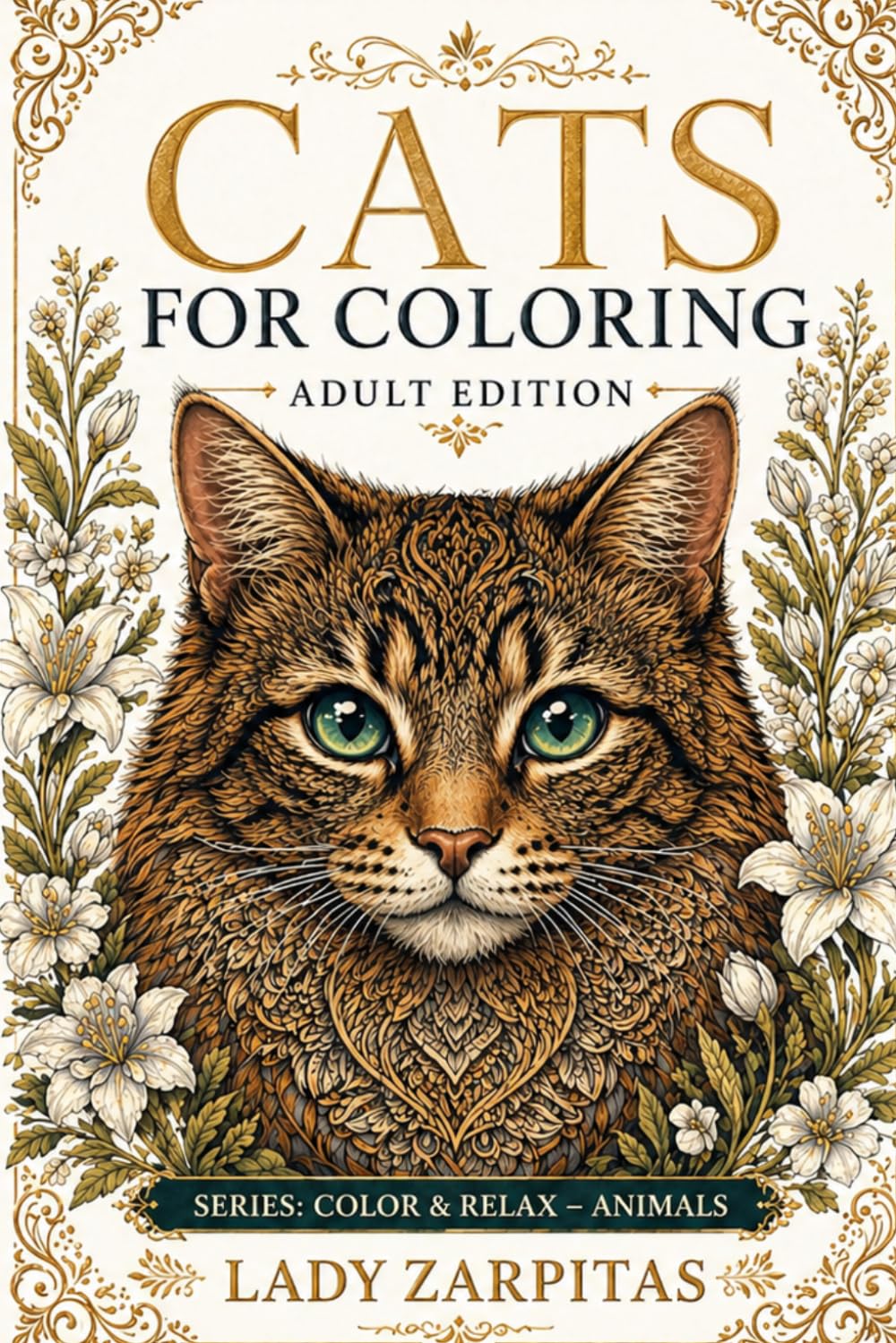Cats Coloring Book for Adults: 30 Detailed Illustrations to Help You Relax and Reduce Stress (Animals Coloring Collection)