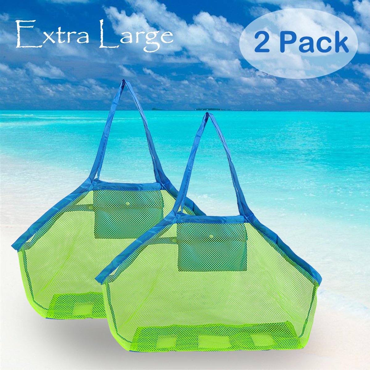Cafurty Extra Large Mesh Beach Bags Tote Bags Beach Necessaries Stay Away from Sand, Perfect for Holding Children Toys