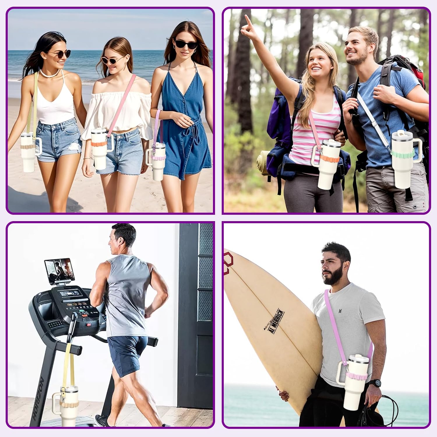 Water Bottle Holder with Strap for Stanley Cup Accessories,Adjustable Shoulder Strap Compatible with Stanley Tumbler,Owala,Hydroflask, YETI and More - Image 6