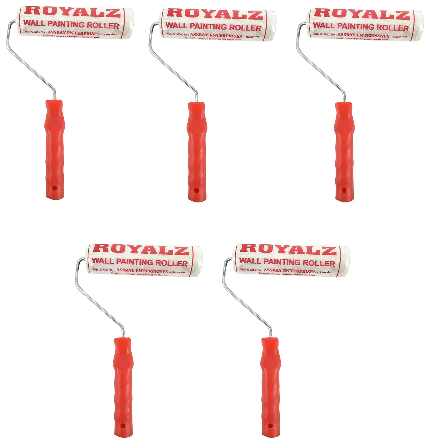 Royalz Acrylic Epoxy Wall Painting Roller (Offwhite, Pack of 5