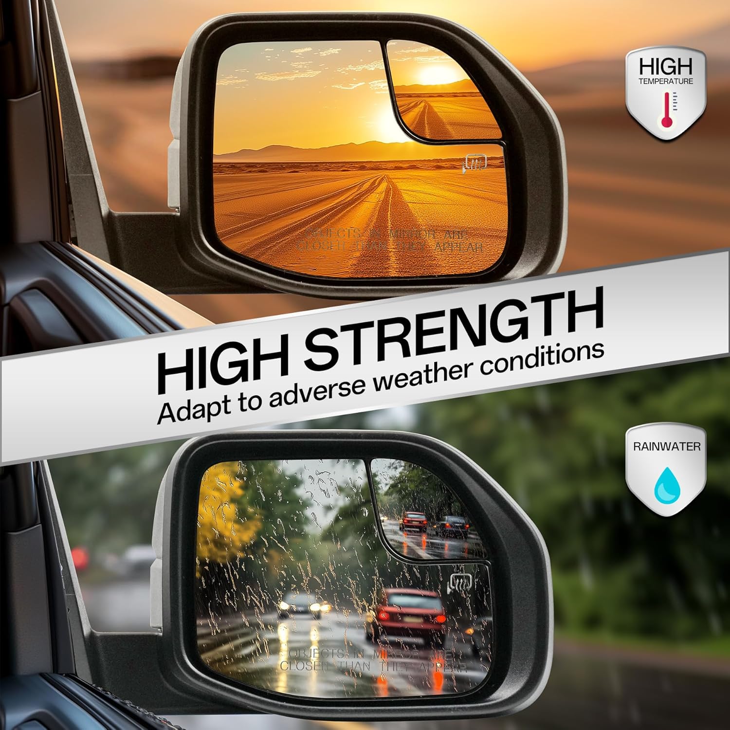 Passenger Right Side Door Mirror for 2022-2025 Ford Maverick, with Power Heated Glass Manual Folding Convex Blind Spot Glass, Textured Black Cover