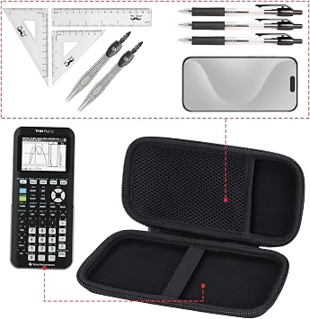 Lebakort Hard Case Compatible with Texas Instruments TI-84 Plus CE/TI-84 Plus/TI-84 Evo/TI-Nspire CX II CAS/TI-Nspire CX II/TI-83 Plus/TI-89/TI-85 / TI-86 Color Graphing Calculator (Light Blue Case)