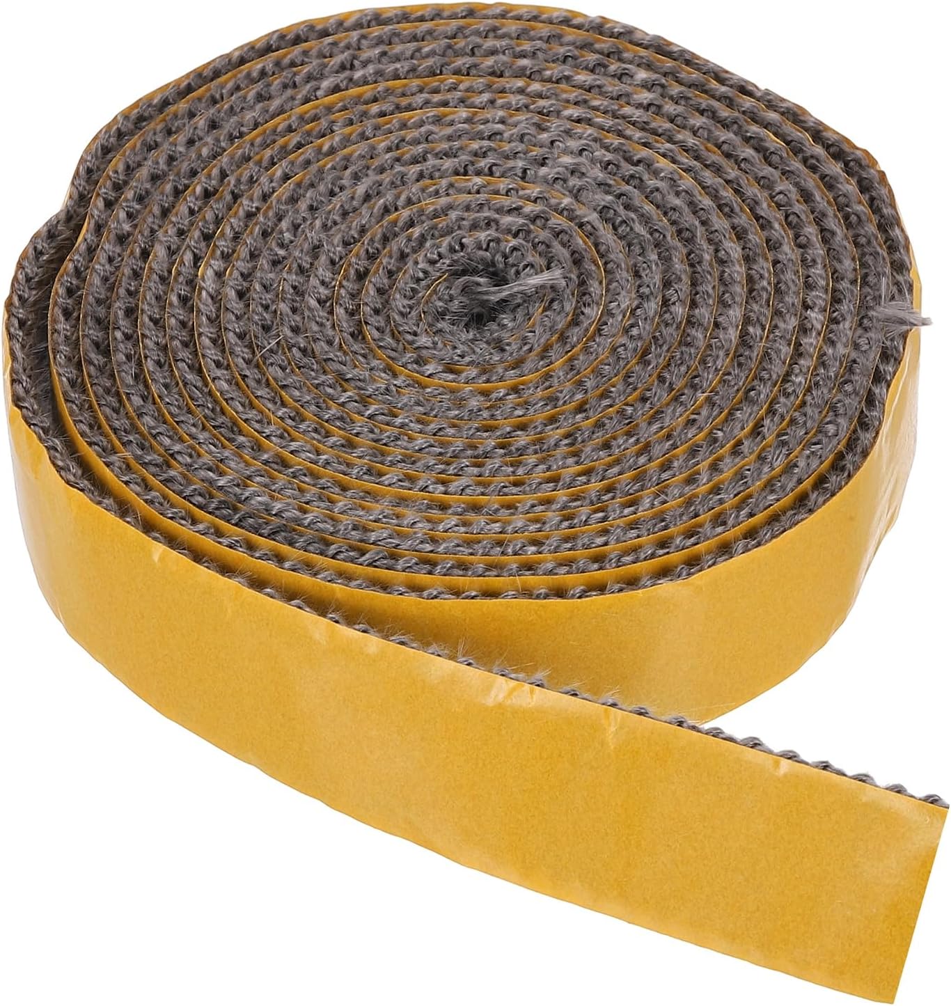 PATIKIL Wood Stove Gasket, 1" x 1/8" x 98" Flat Graphite Fiberglass Self Adhesive High-Temperature Resistance Seal Rope for Stoves Fireplace Door, Black
