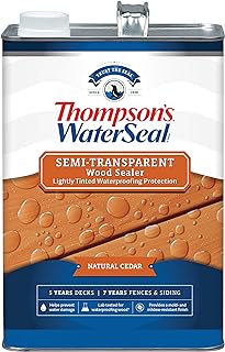 Thompson’s WaterSeal Semi-Transparent Waterproofing Wood Stain and Seale...
