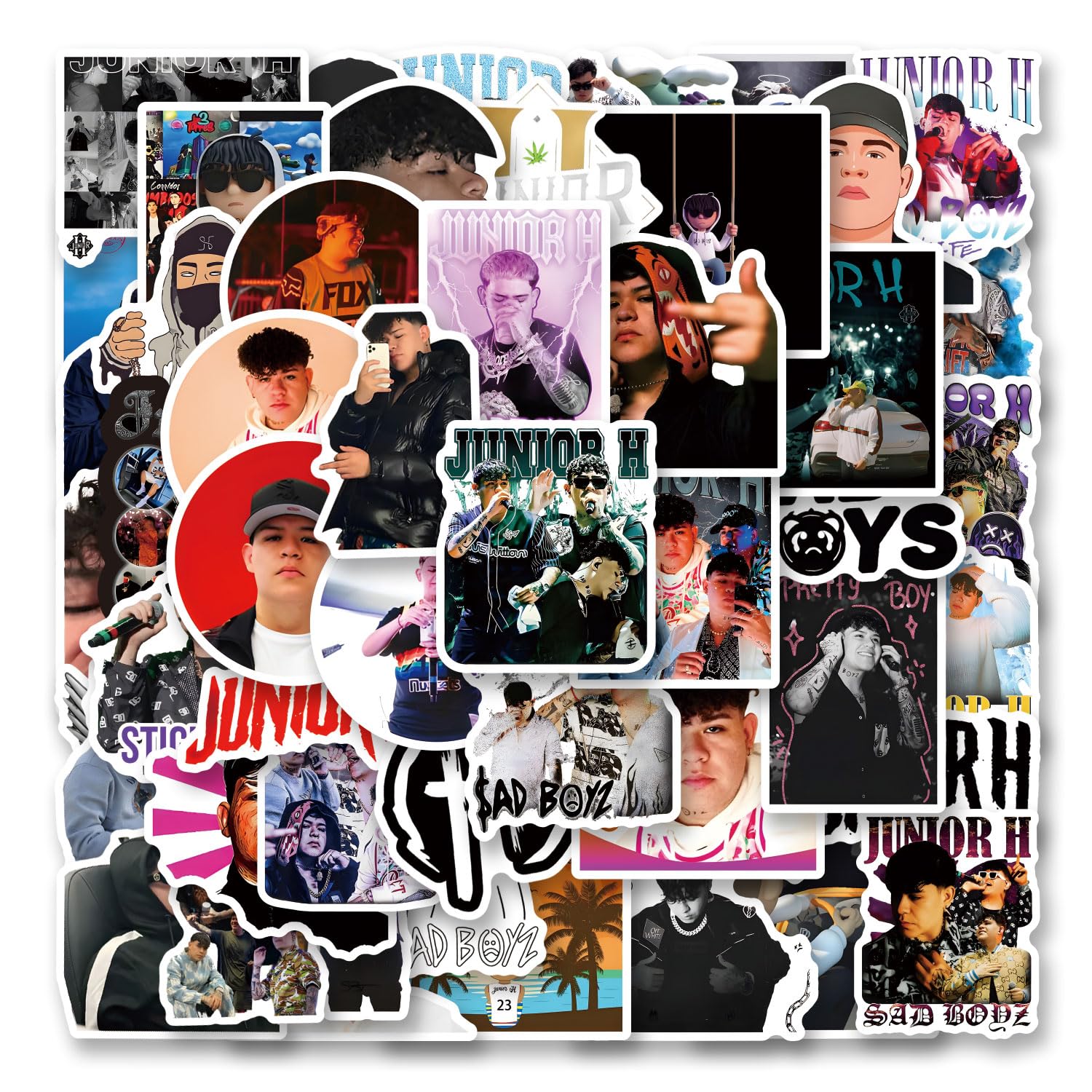 51pcs Junior H Singer Stickers for Musical Instrument Decorations, Pencil Boxes, Art Supplies, Water Bottles Laptop Suitcases Birthday Decoration