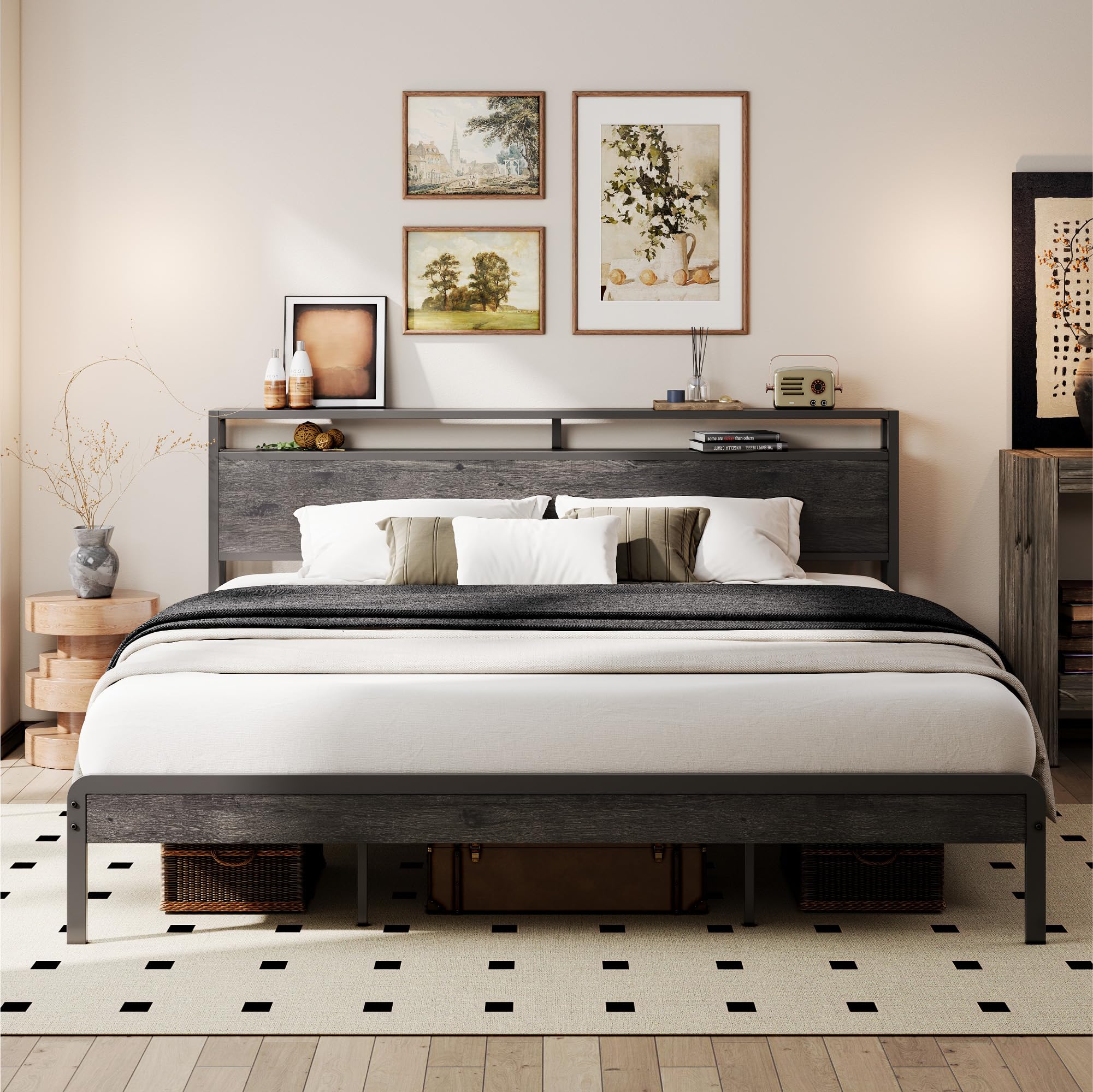 LIKIMIO California King Bed Frame