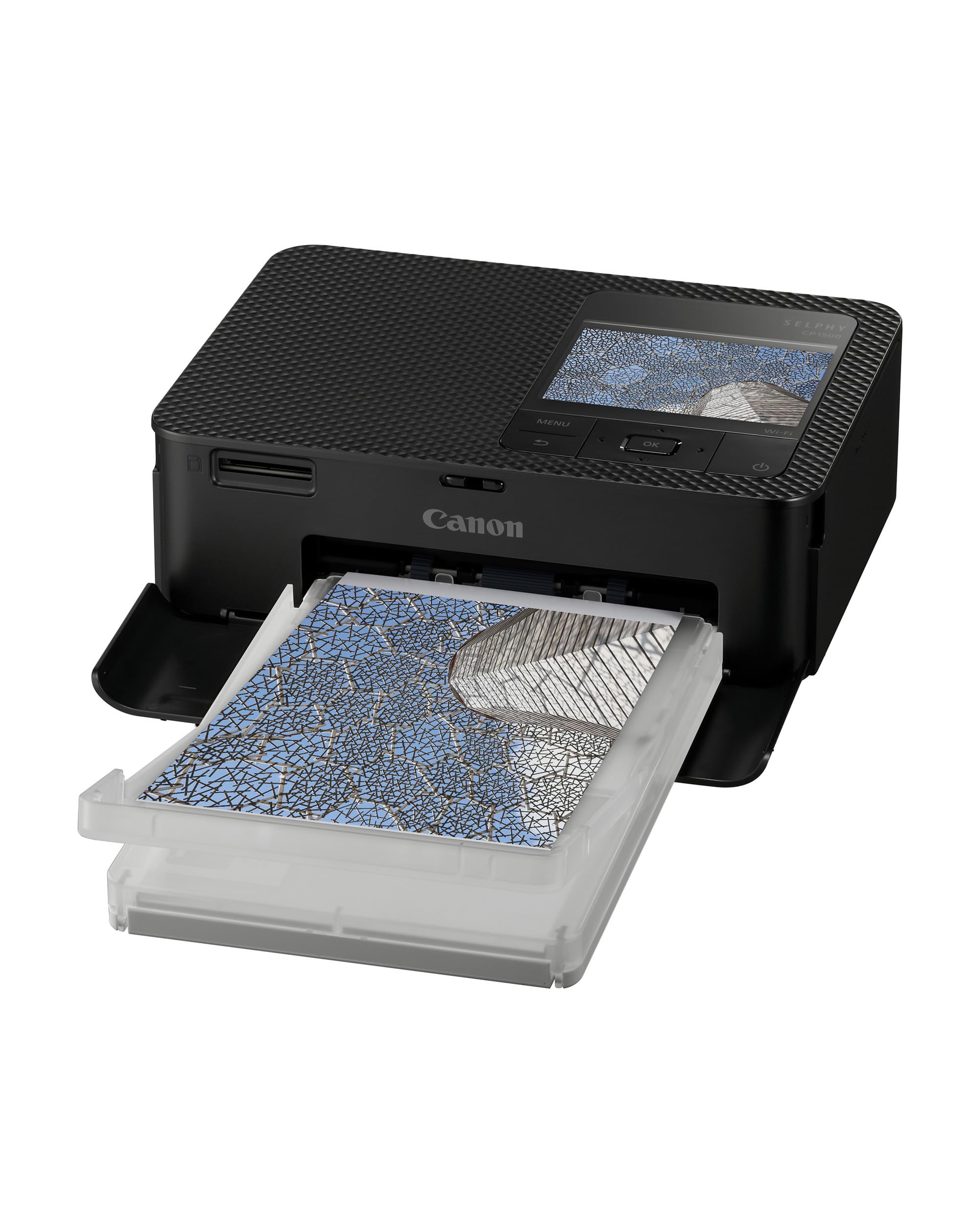 Canon SELPHY CP1500 Kompakter Fotodrucker – Drahtloses Drucken, Langlebige Fotos, USB-C & SD-Kartenanschluss – Perfekt für Scrapbooks und Fotoalben (Schwarz)