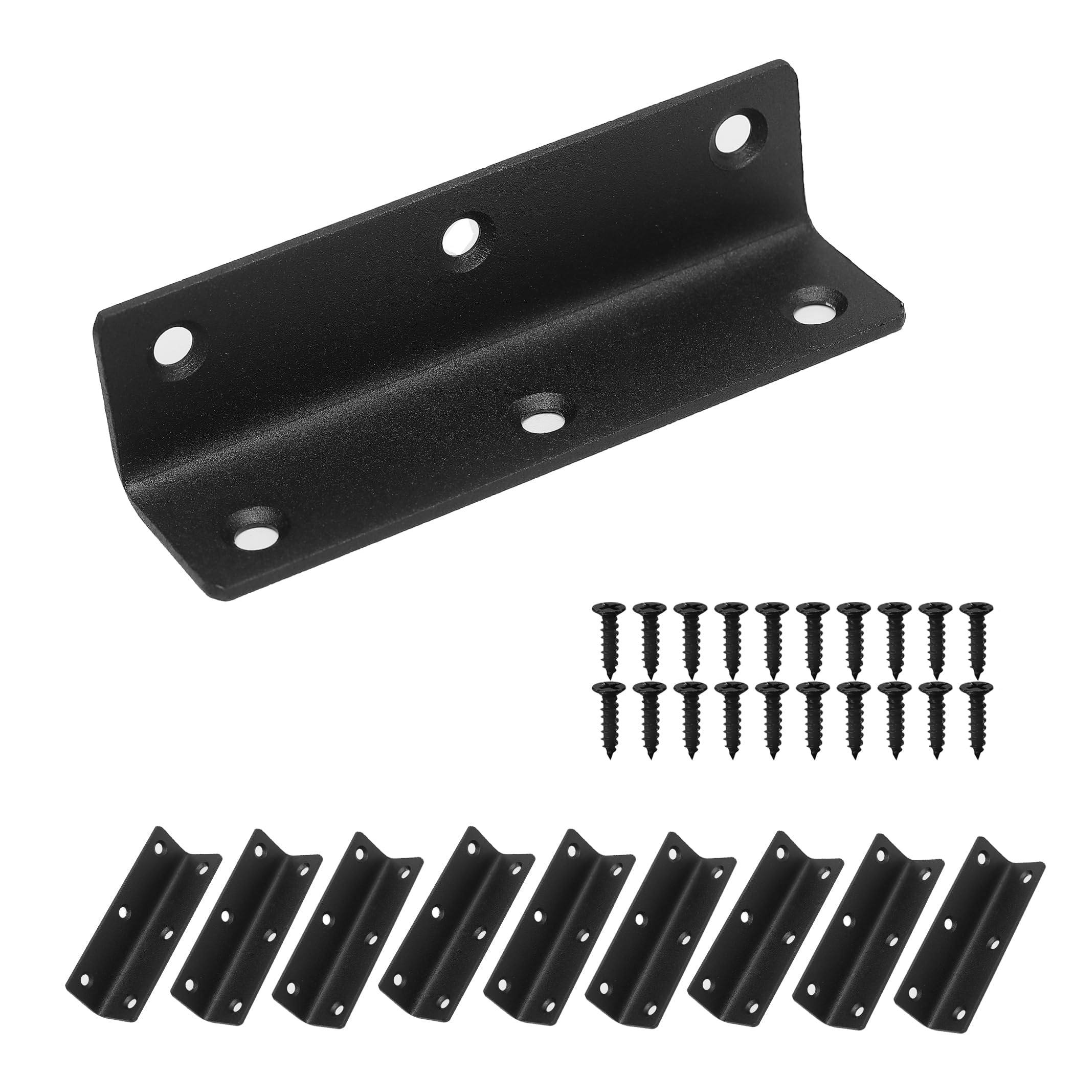 L Bracket, Heavy Duty Corner Brace, 10 Pack 4" Metal Shelf Bracket Angle Bracket for Shelves, Black L Brackets for Wood
