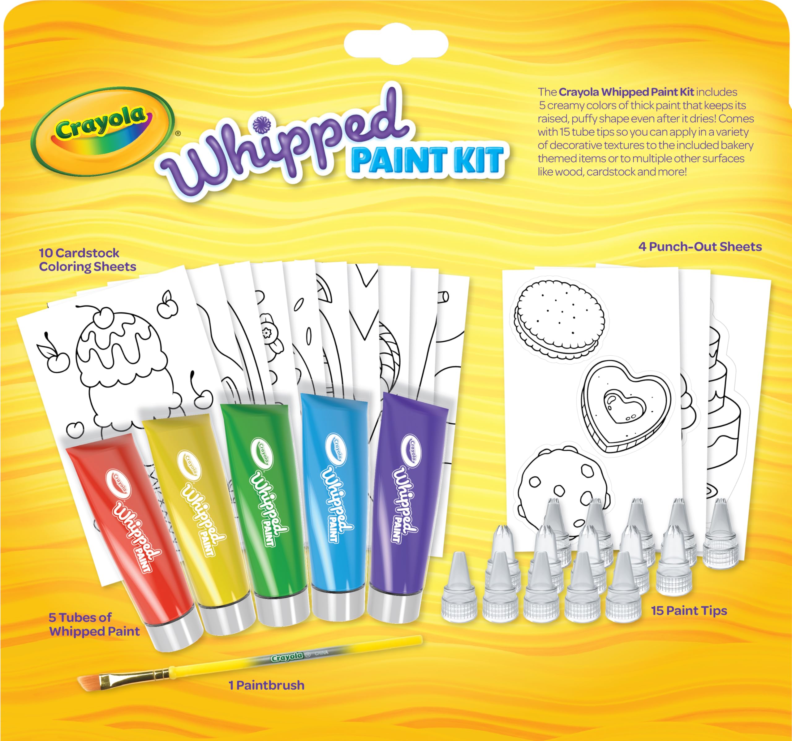 CRAYOLA Schlagmalset, Pufffarbe, 3D-Farbset für Kinder, 3 einzigartige Texturen, sensorisches Kunstspielzeug, Geschenk für Kinder, ab 5 Jahren