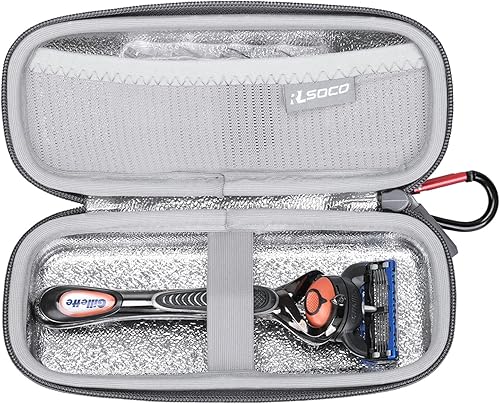 RLSOCO Funda para maquinillas de afeitar, funda rígida compatible con Gillette Fusion5 y Proglide Shield para hombre (solo bolsa)