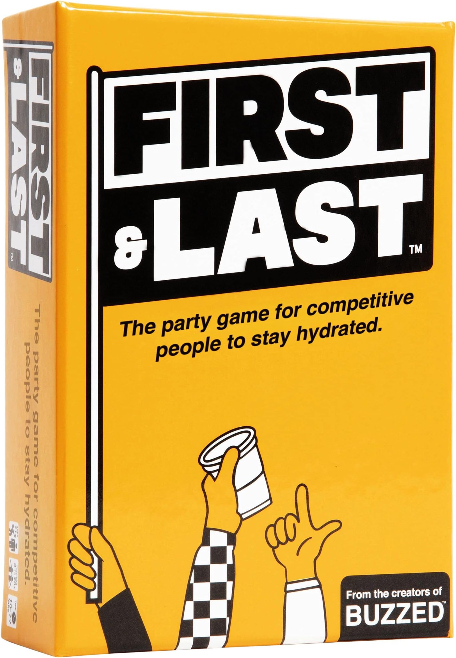 First & Last – The Party Game for Competitive People to Stay Hydrated – by The Creators of Buzzed
