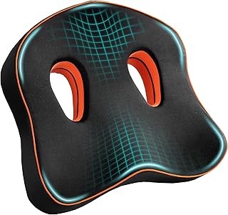 Seat Cushion, Ergonomic Coccyx Cushion for Tailbone Pain, Sciatica Pain Relief, Memory Foam Seat Cushion for Office Chair, Increases Seat Comfort