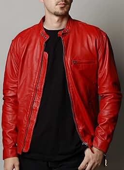 本革ジャケット　レッド　赤 haruf-leather_wl03red