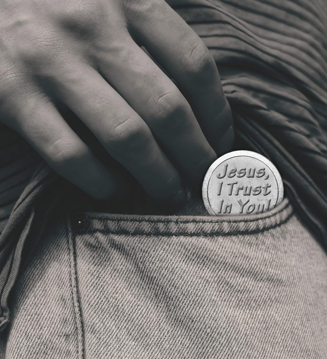 Trendzeen Divine Mercy Prayer Cards - with Jesus Christ Token, The Lord's Prayer Card | Jesus I Trust In You Pocket Token, Divine Mercy Holy Card Catholic Set Of 7 Items - Image 3