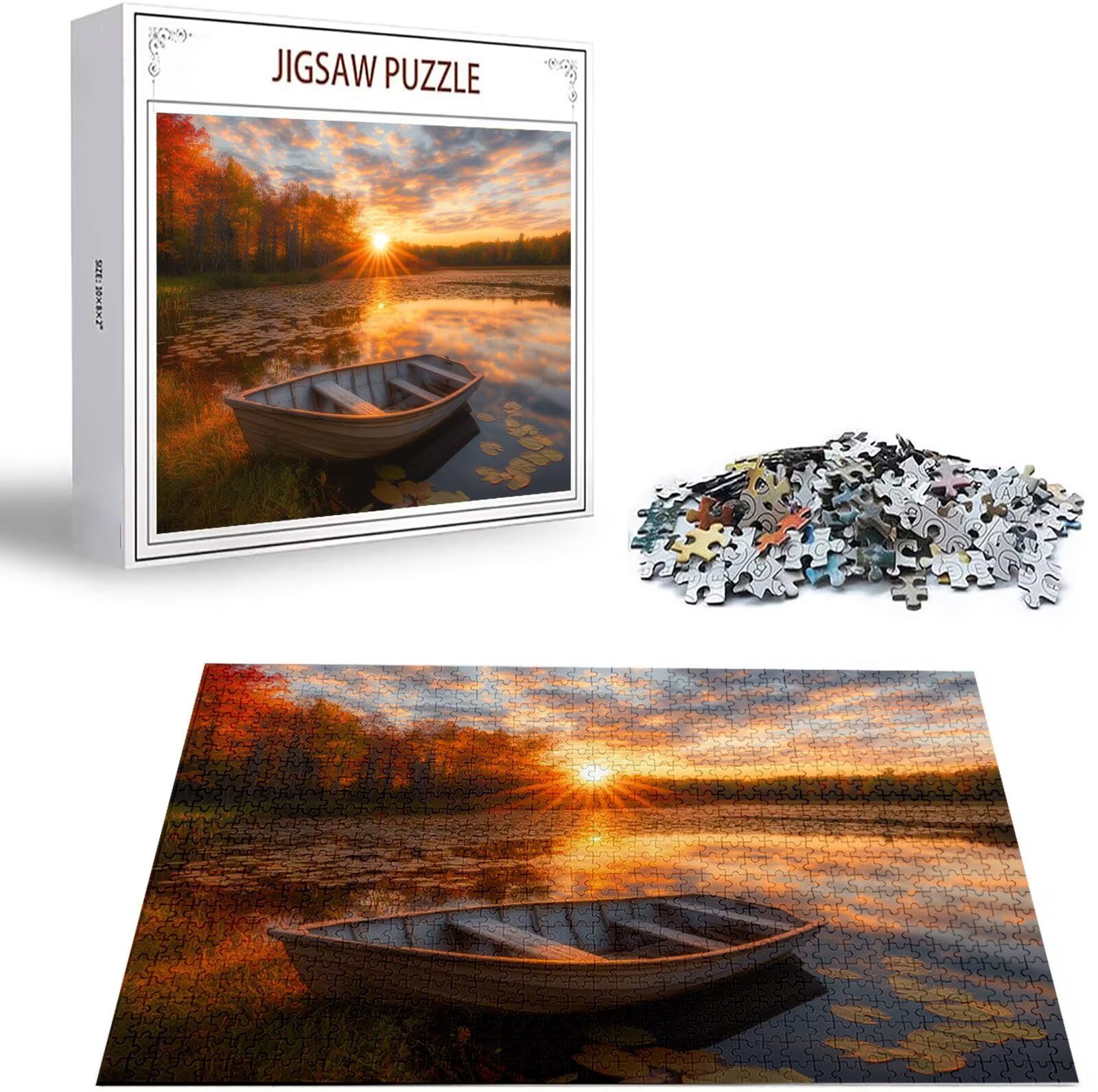 Puzzle 5000 Pezzi, 3 4 5 Anni Puzzle Lago 6 7 8 Anni Giochi Educativi Sostenibili Con Motivi Per Adulti Da Gioco in Legno Di Alta Qualità Jigsaw Barca per Gioco Familiare, 2026 Regalo Natale H-4814