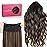 WENNALIFE Wire Hair Extensions Real Human Hair(Increase 50% Lifespan) 20 inch 110g Natural Black Chestnut Brown Remy Hair Invisible Wire Fish Line Straight Reusable Extensiones De Cabello Humano
