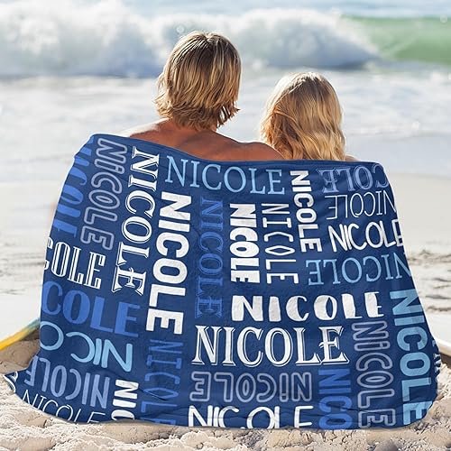 Miniatura 5 de Dr.TOUGH Manta personalizada con nombre para niños y adultos, manta personalizada con nombre, manta personalizada para regalo de Navidad y cumpleaños